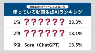 【2025年】動画生成AIの利用者214人にアンケートを実施！人気ランキングを発表