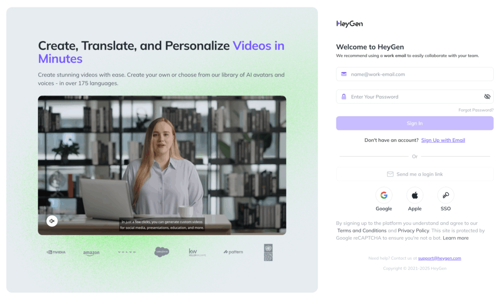 HeyGen公式サイト