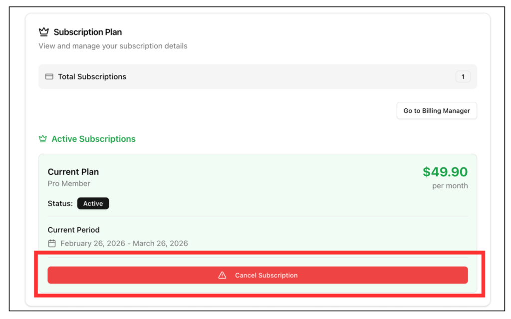 SJinnでサブスクリプションを解約する方法