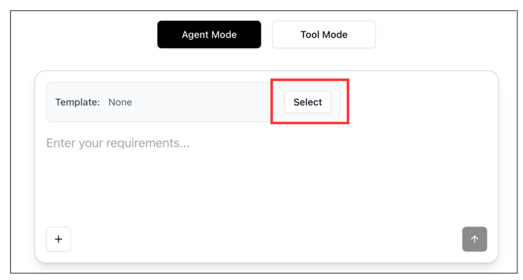 「Agent Mode」を選択し、「select」をクリック