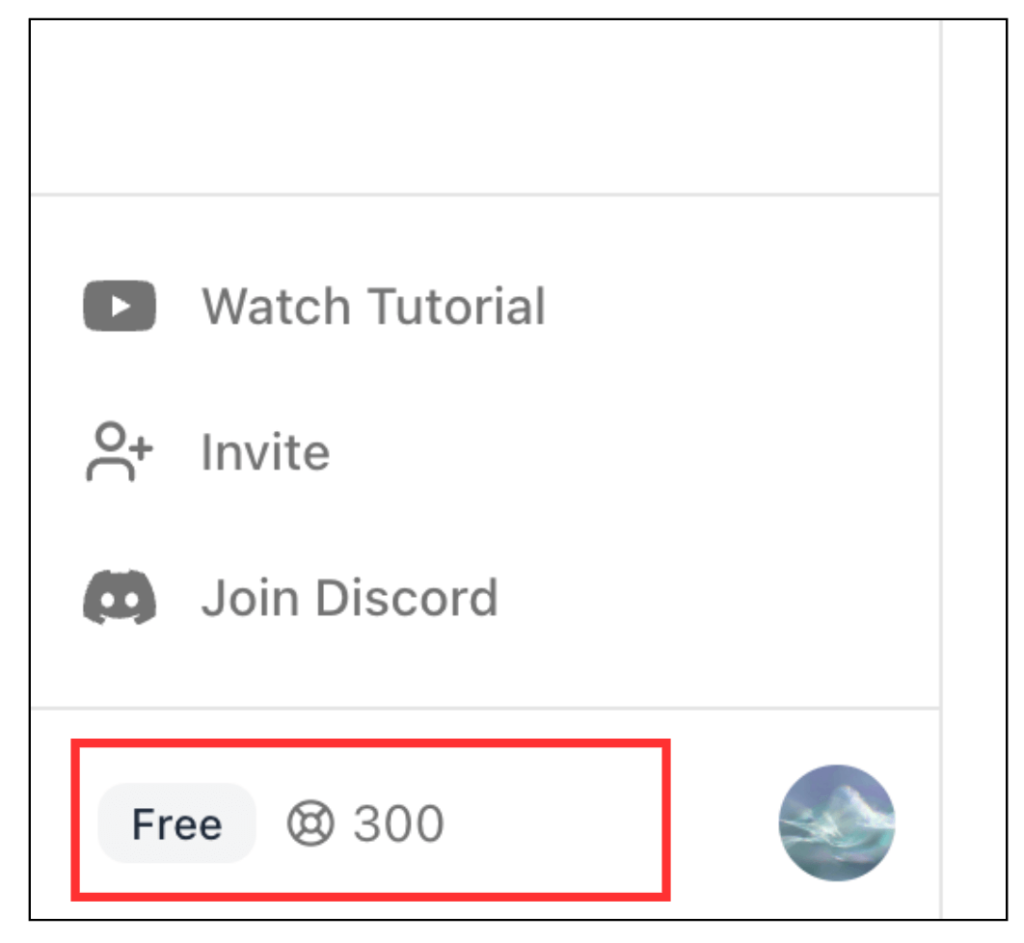 招待コードを使ったので無料クレジットが300になっている